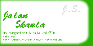 jolan skamla business card